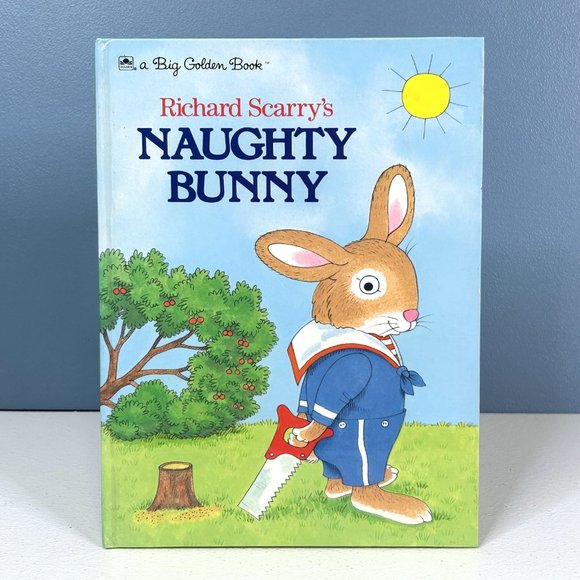 A Big‎ Golden Book Richard Scarry's Naughty Bunny Hardcover Book - Picture 1 of 4